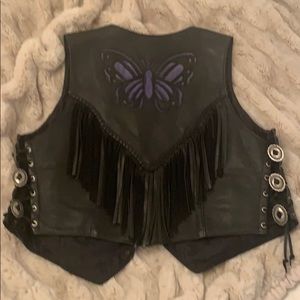 Sexy LEATHER FRINGE Vest